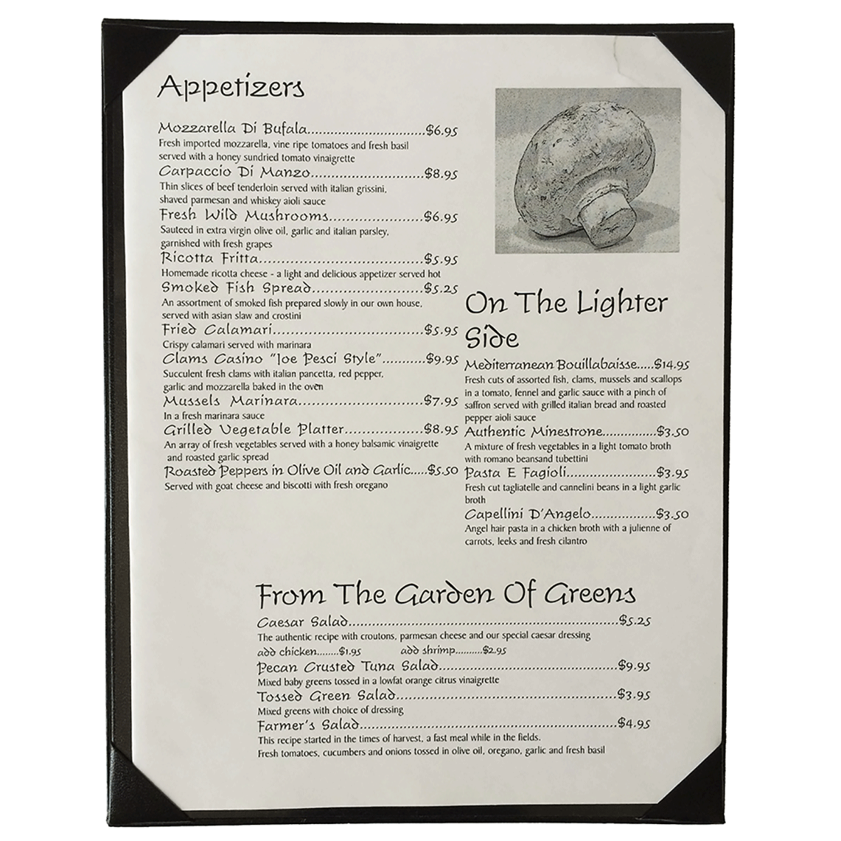Cosmopolitan Menu Board