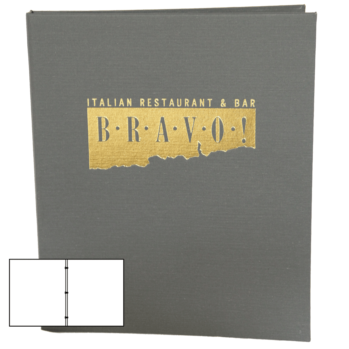 Linen Screw Post Menu Cover
