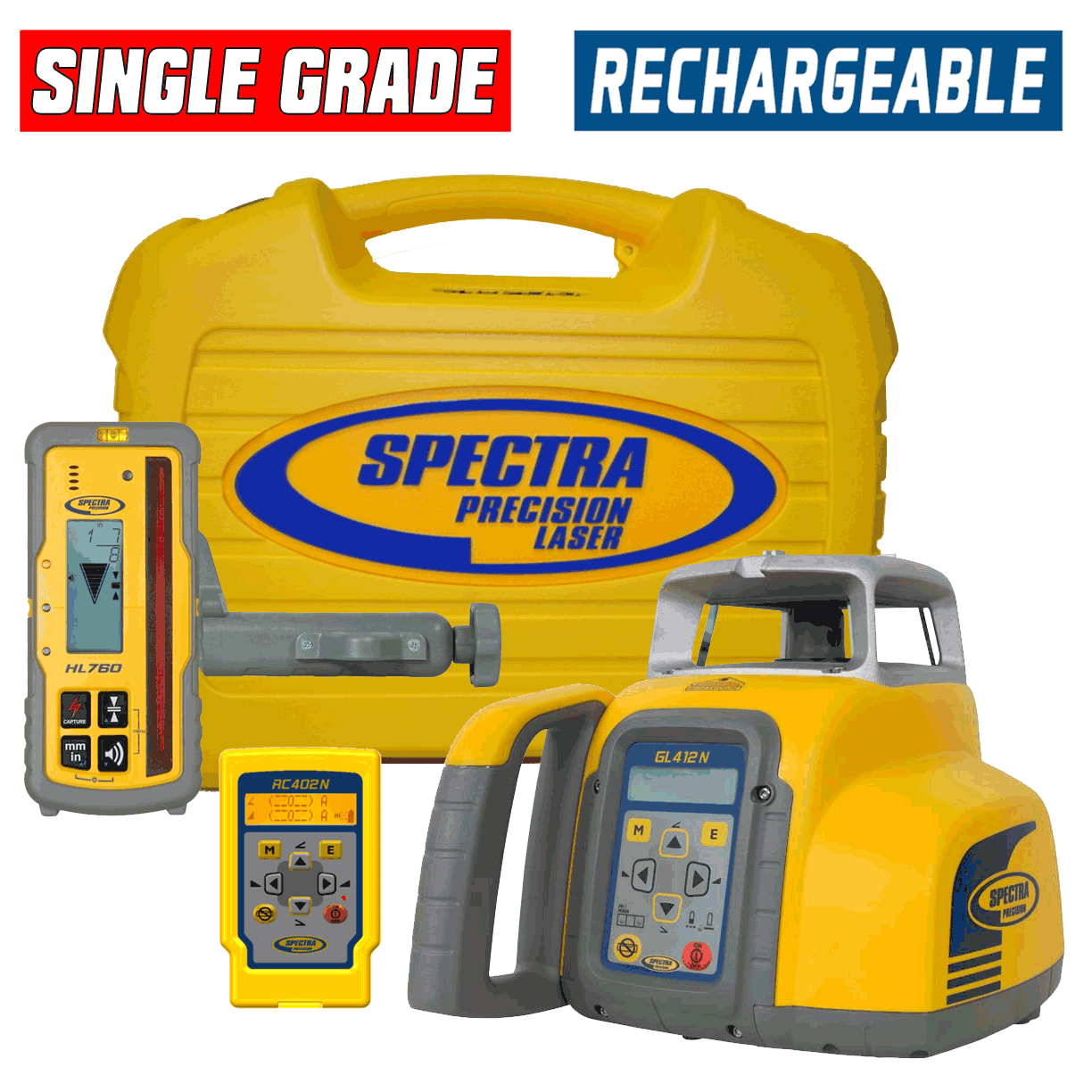 Spectra Precision GL412N Single Grade Laser w/ HL760 Laserometer